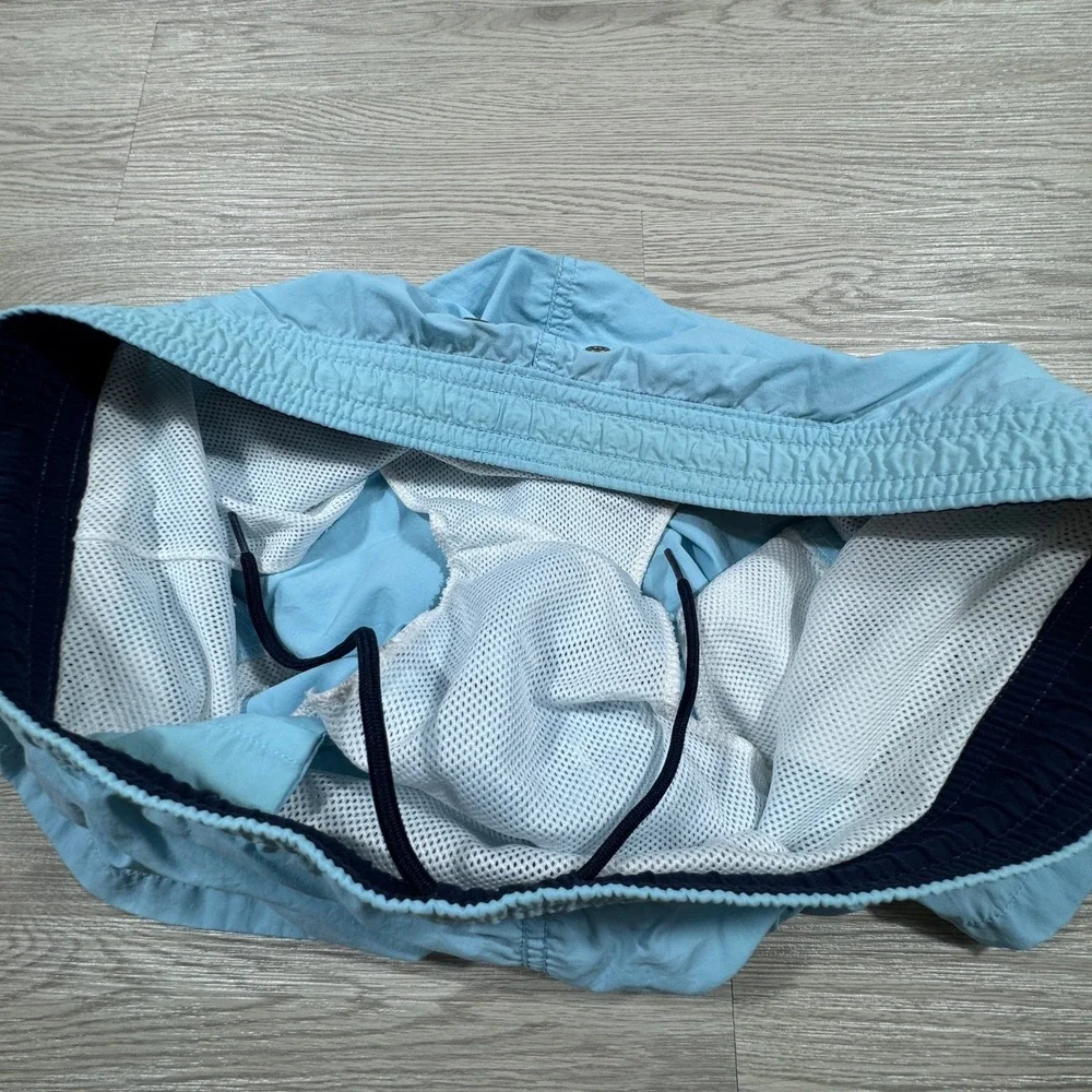 Polo Ralph Lauren Mens Swim Trunks Light Blue Large Mesh‎ Lined Pony Logo